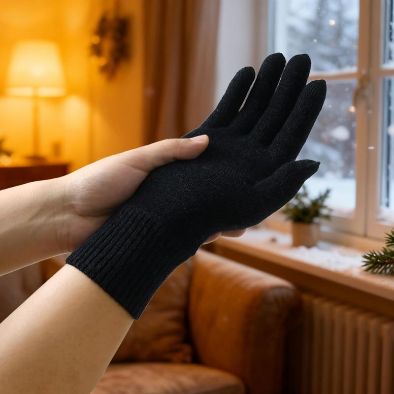 Wander Merino Wool Running Gloves for Winter Lightweight Touchscreen Thermal Knit Glove for Men&Women Upgraded - Image 5